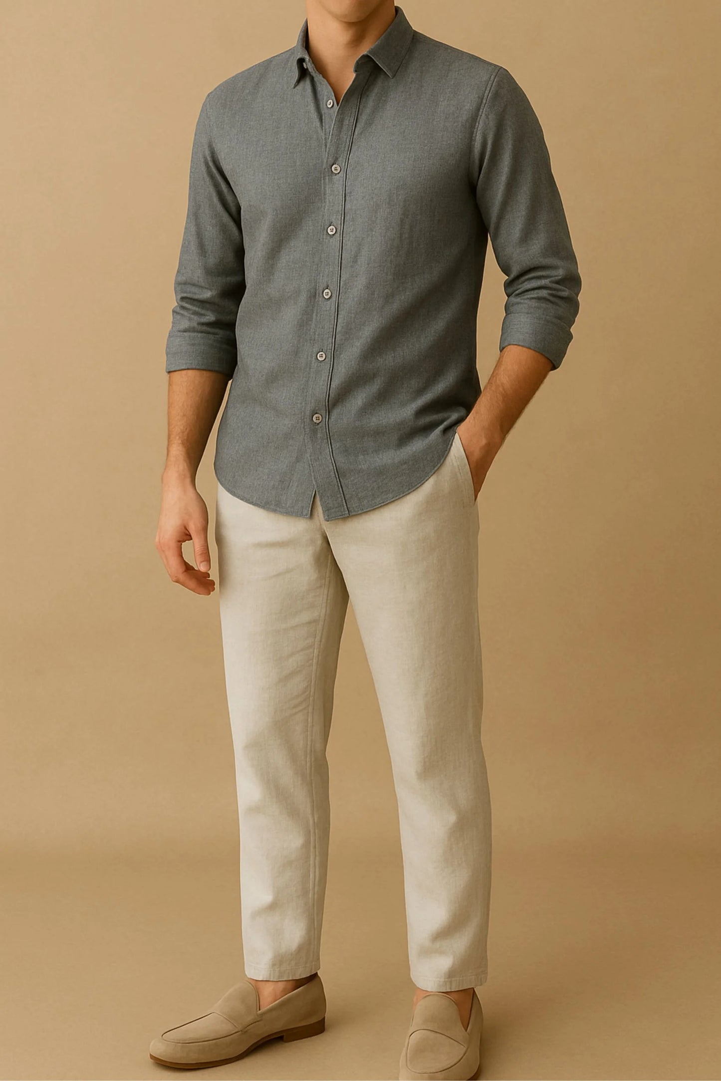 LINEN SHIRT | SMOKE GRAY
