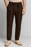 LINEN TROUSER | DARK BROWN