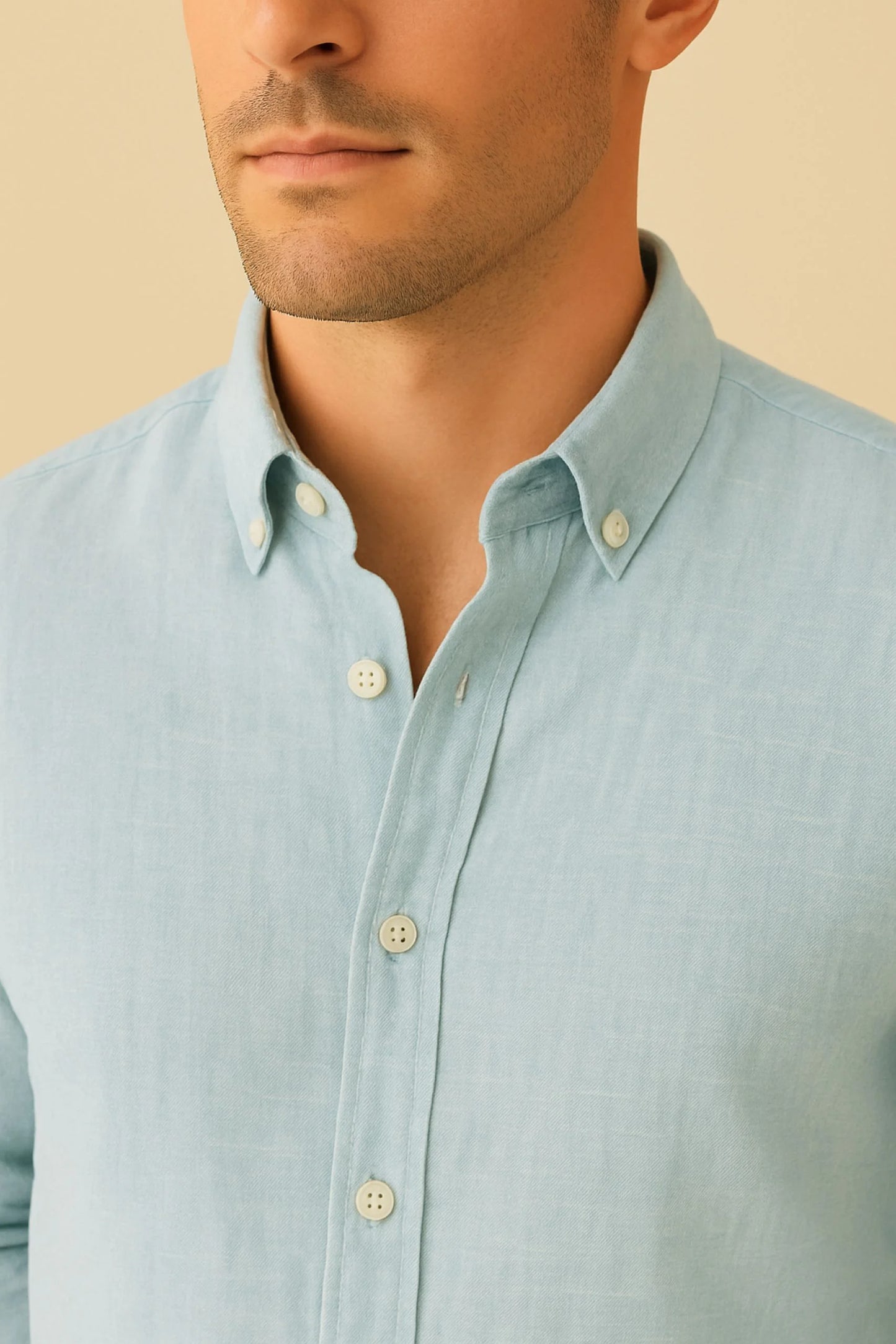 LINEN SHIRT | POWDER BLUE