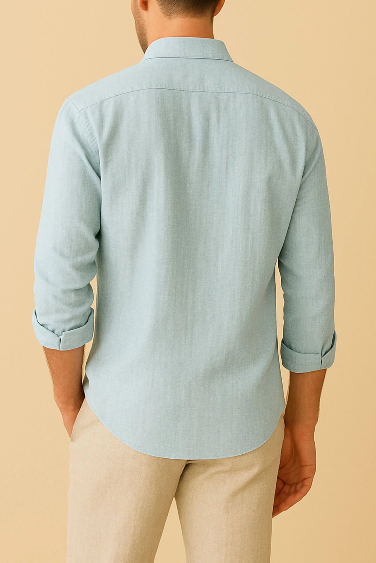 LINEN SHIRT | POWDER BLUE