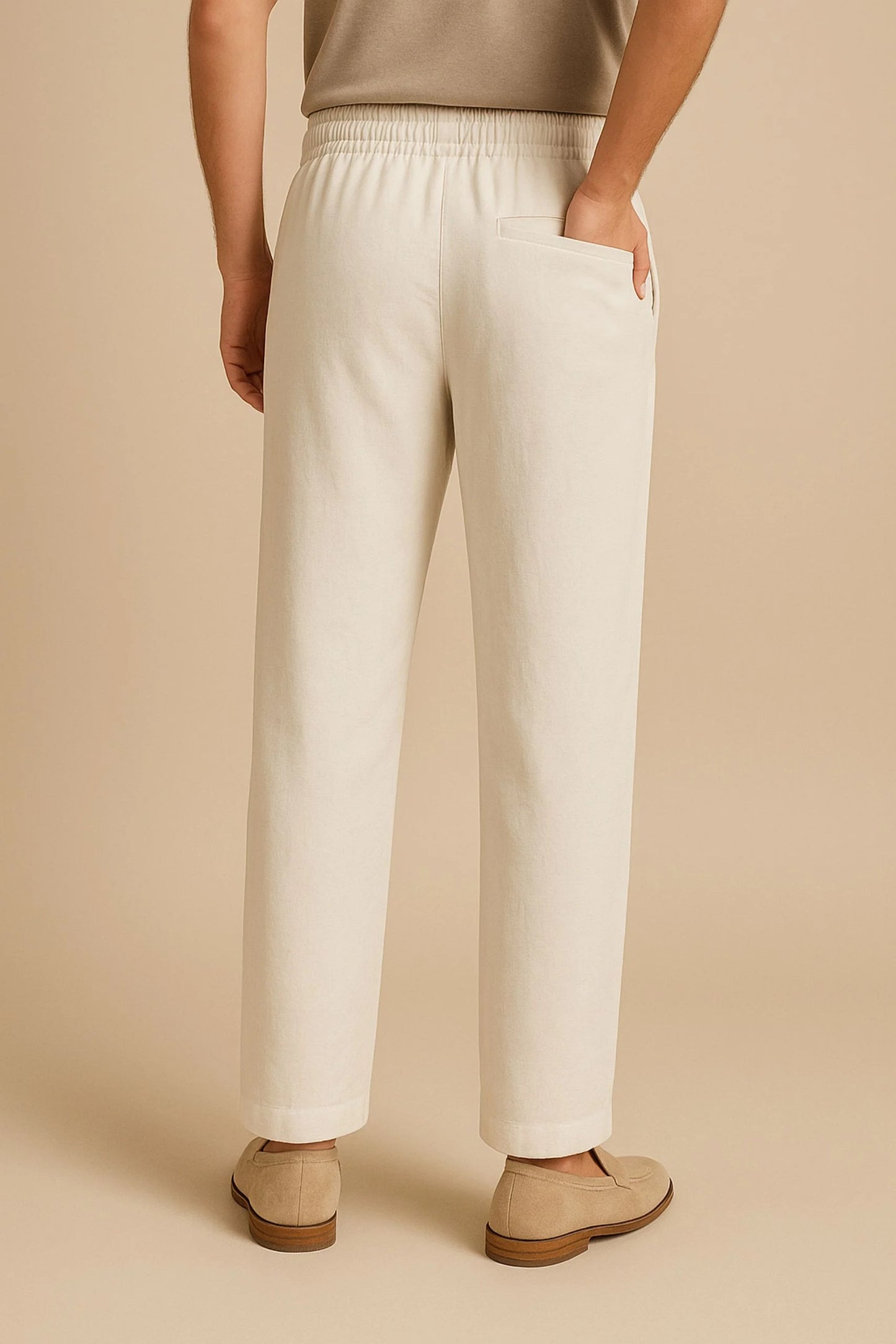 LINEN TROUSER | OFF WHITE