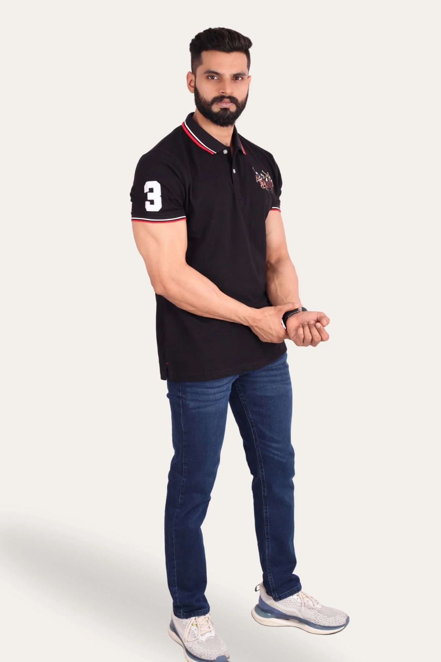 3 PONY POLO | BLACK