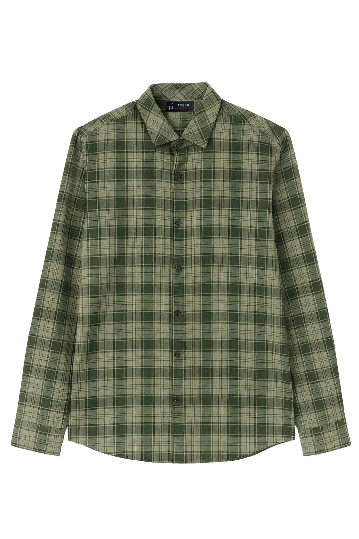CHECKERED SHIRT | OLIVE GREEN