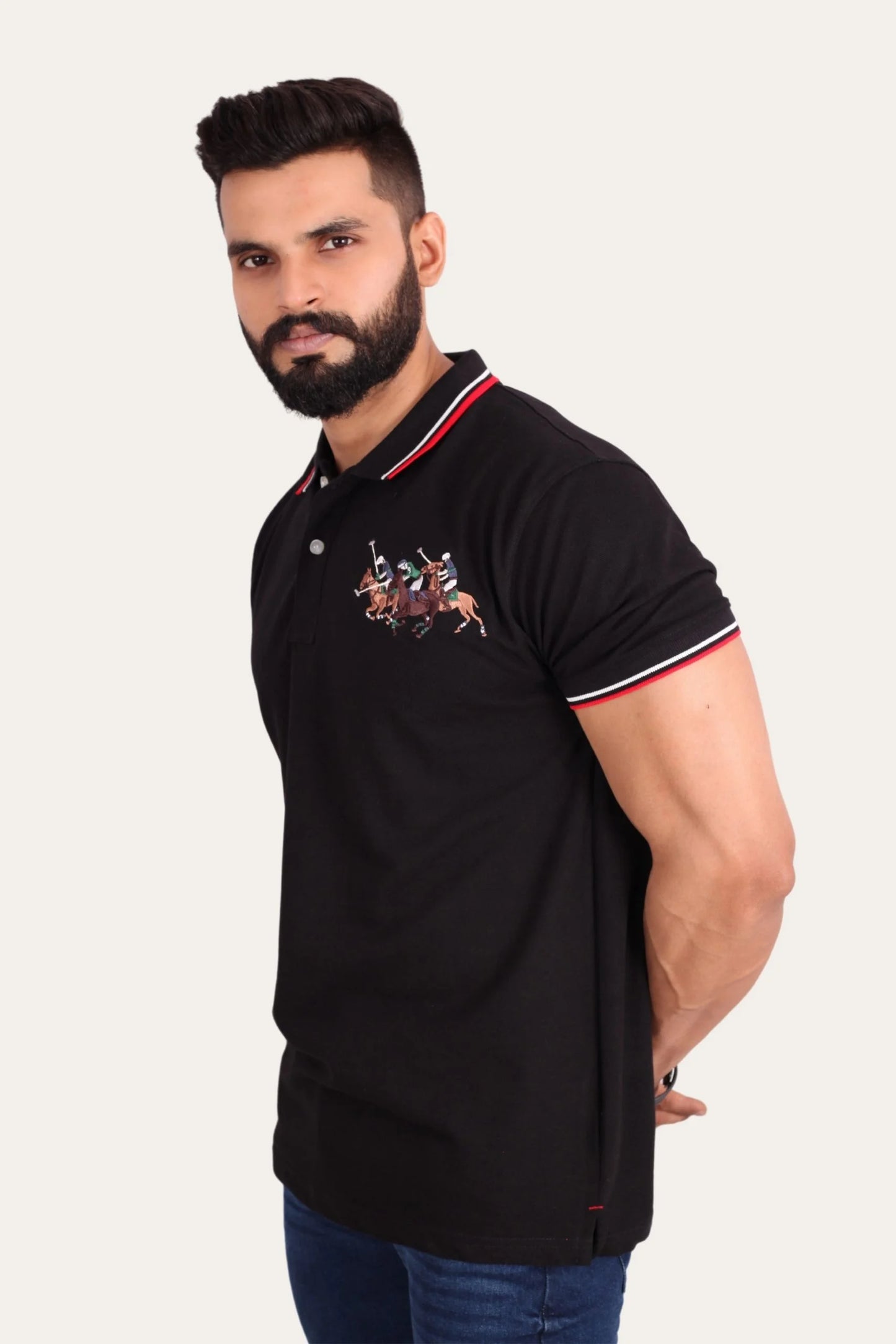 3 PONY POLO | BLACK