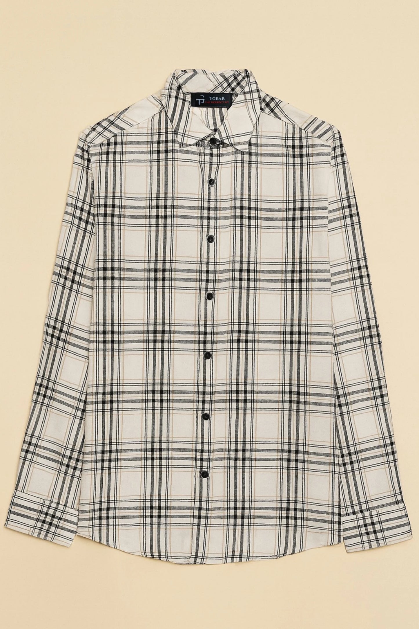 CHECKERED SHIRT | WHITE/BLACK