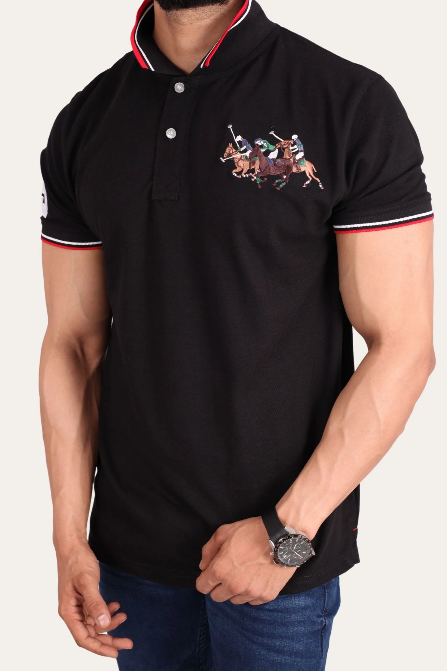 3 PONY POLO | BLACK