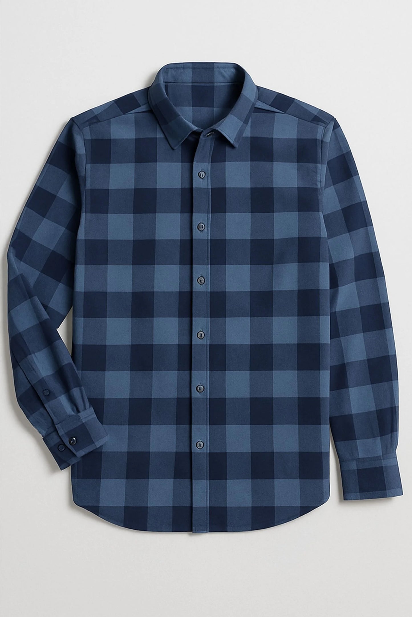 CHECKERED SHIRT | DENIM BLUE