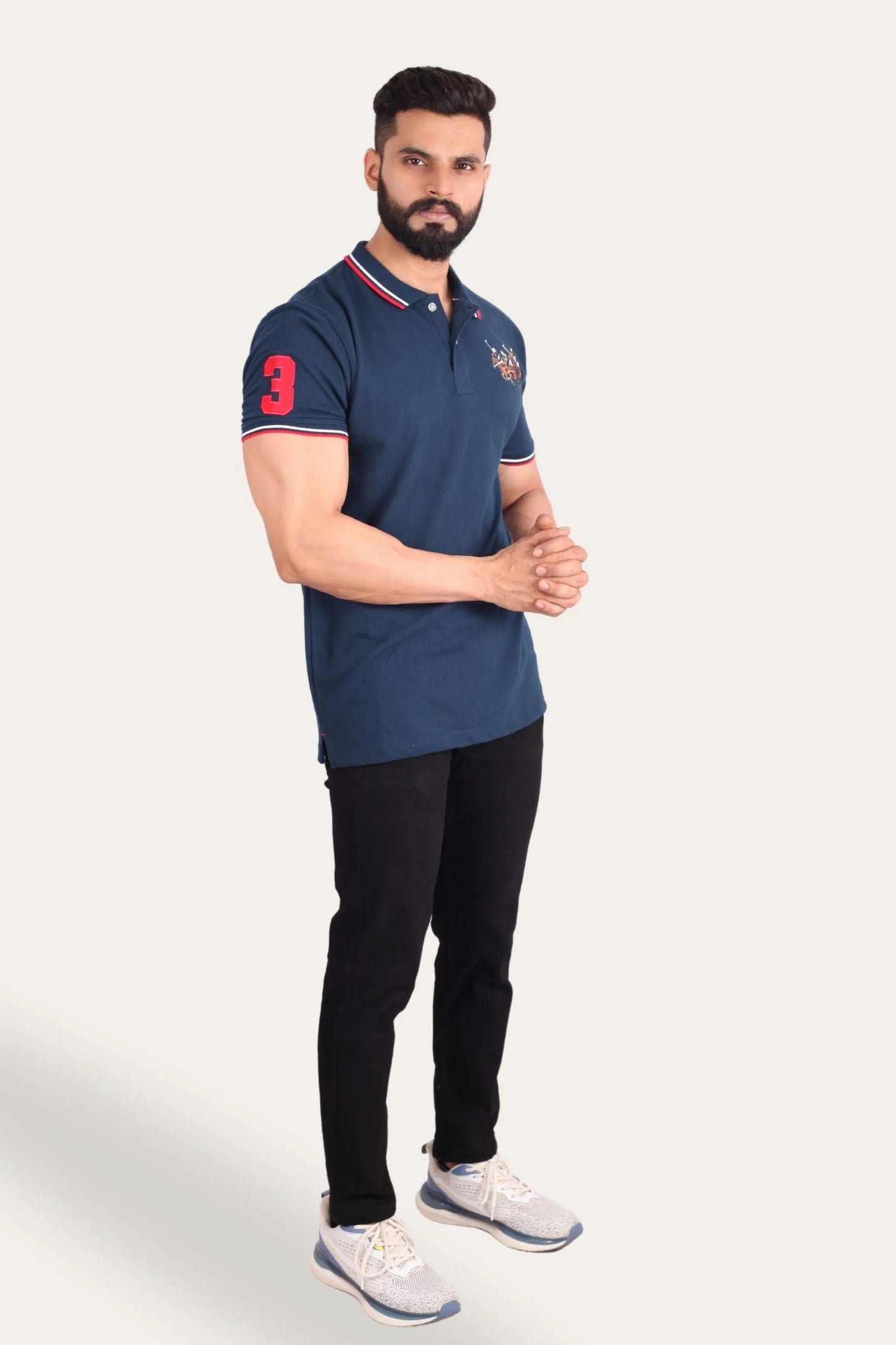 3 PONY POLO | MID BLUE