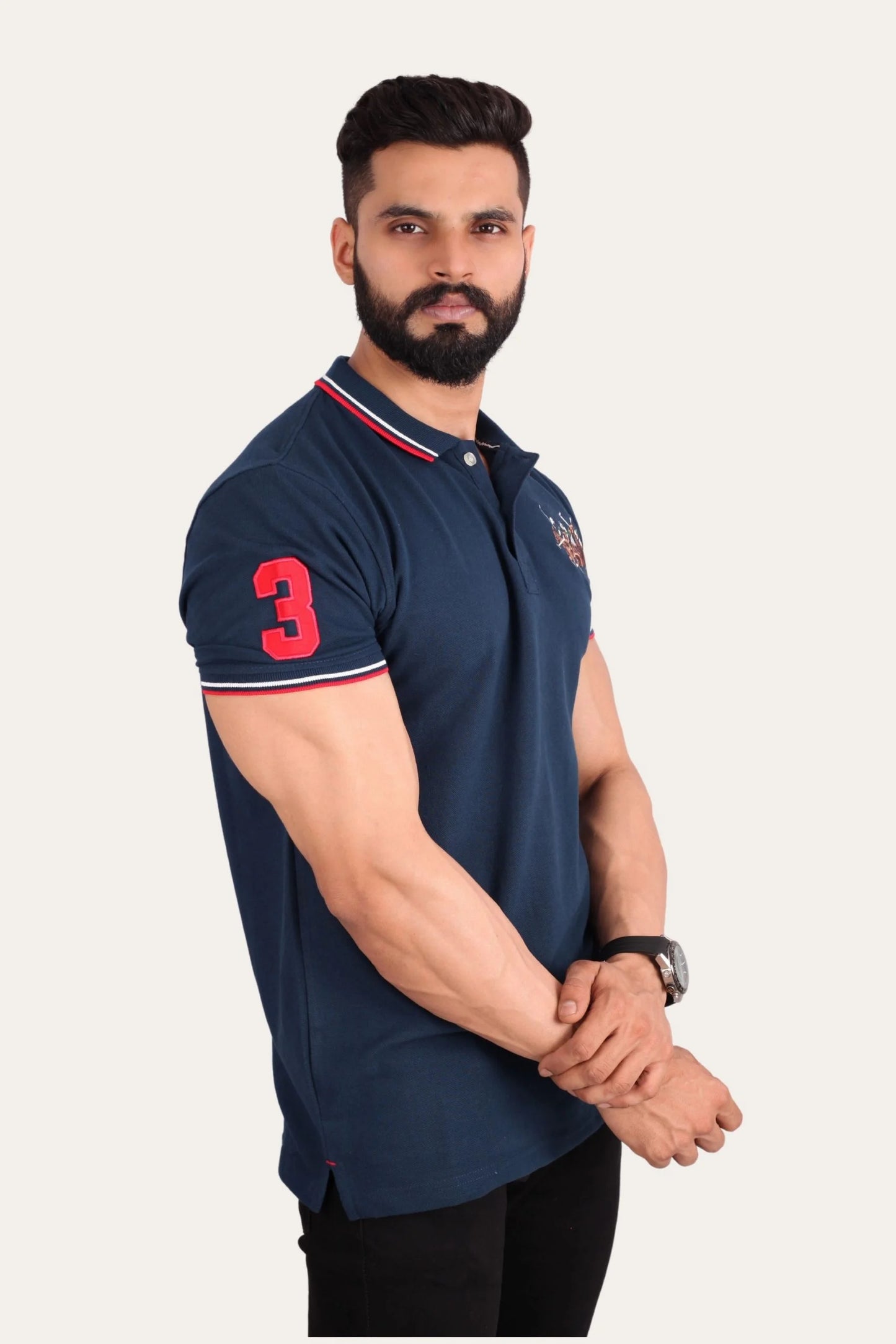 3 PONY POLO | MID BLUE