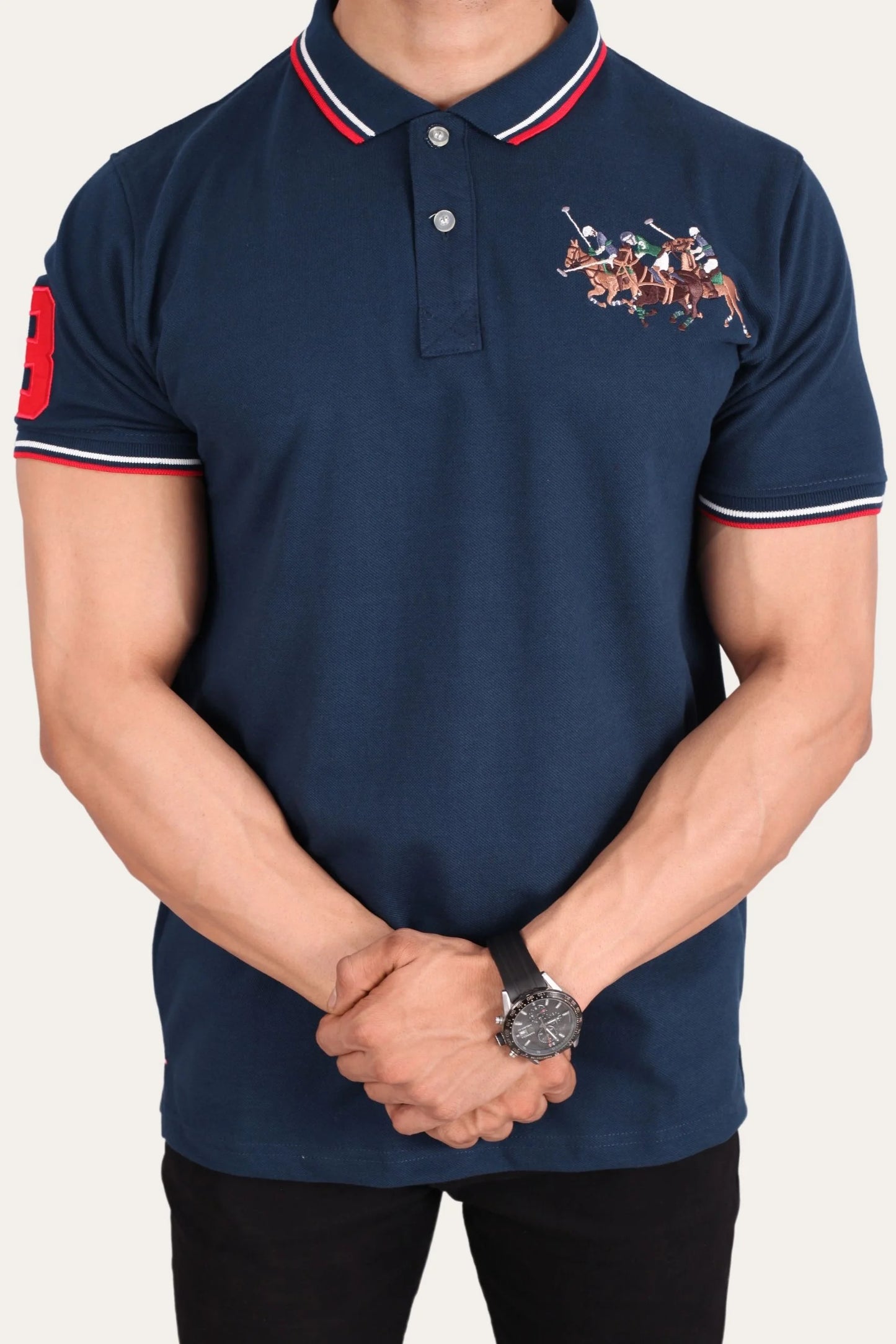 3 PONY POLO | MID BLUE