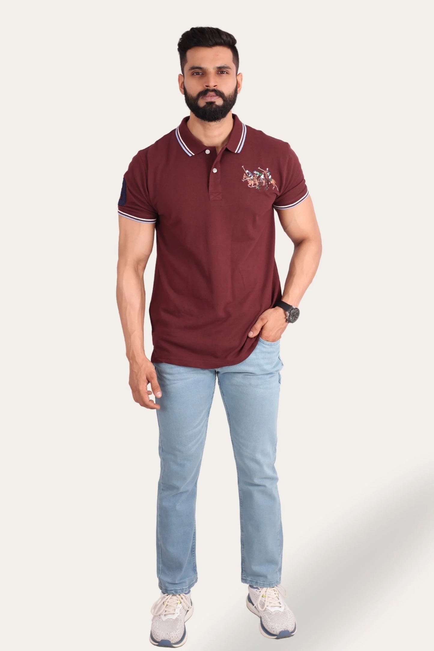 3 PONY POLO | MAROON