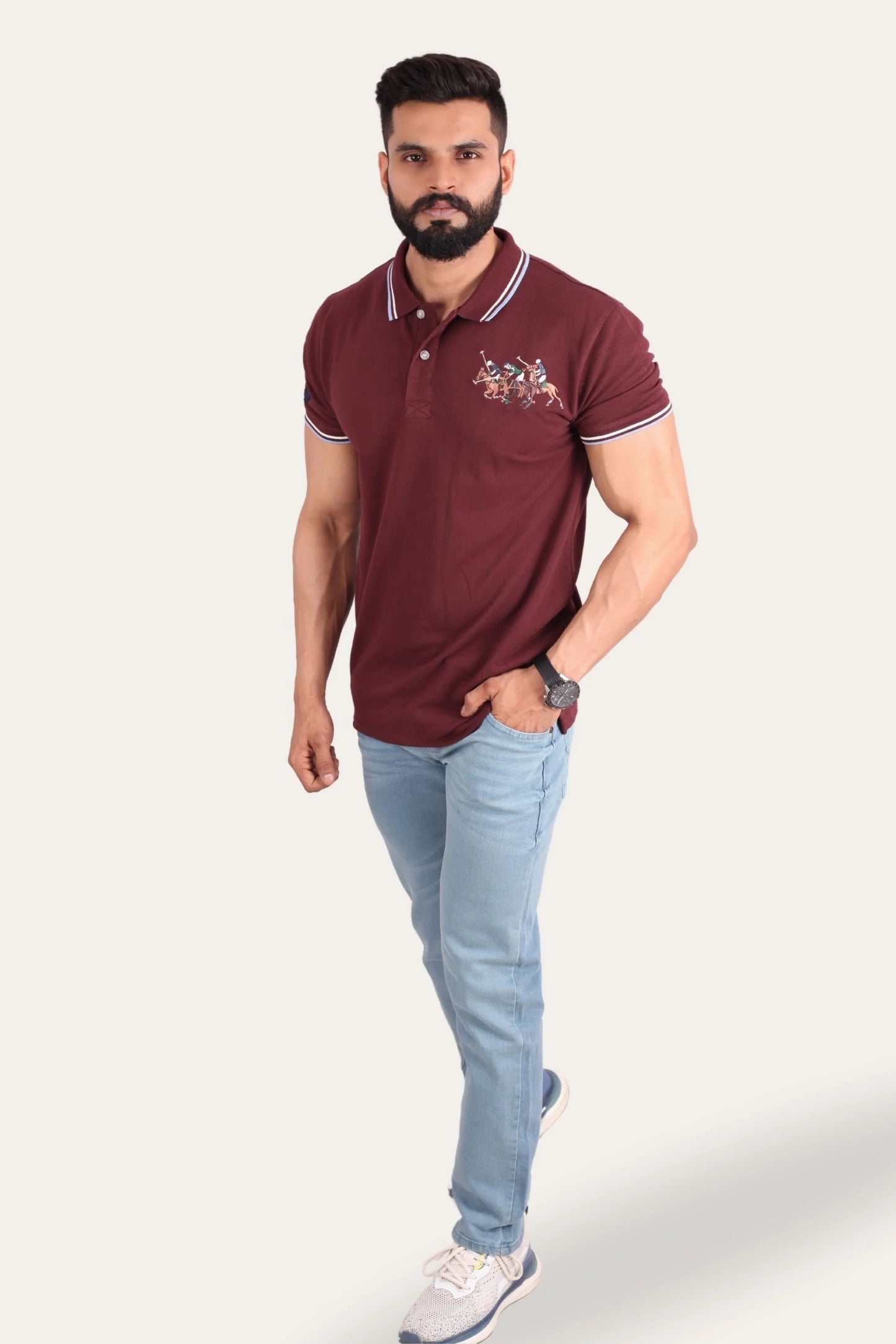 3 PONY POLO | MAROON