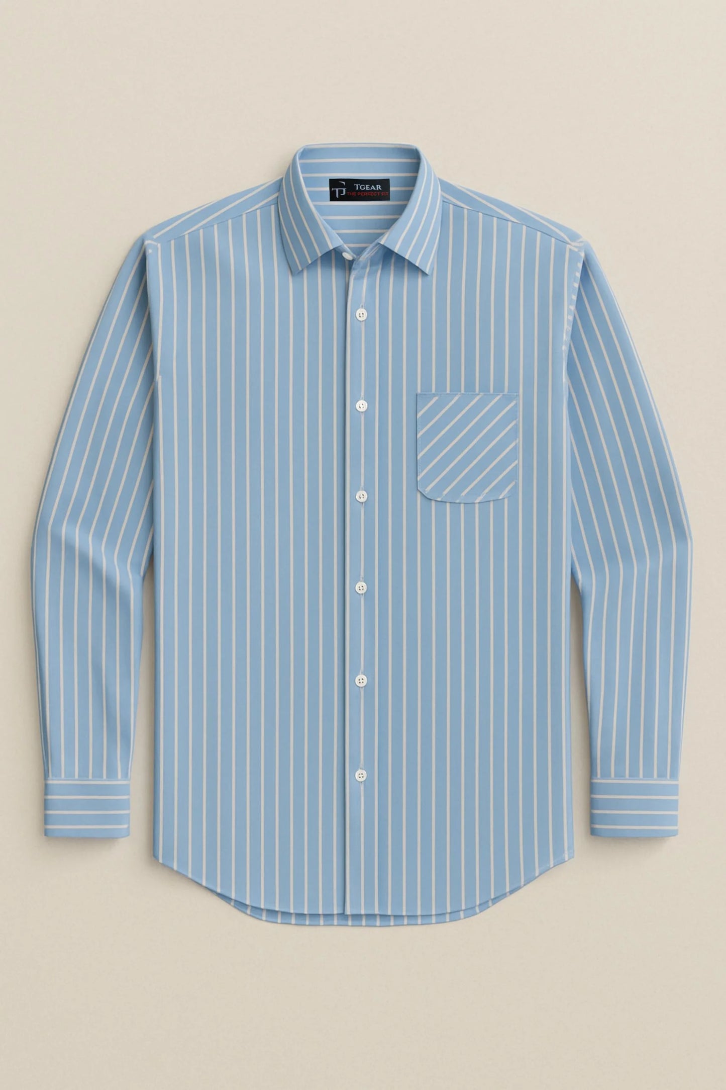STRIPED SHIRT | LIGHT BLUE/WHITE
