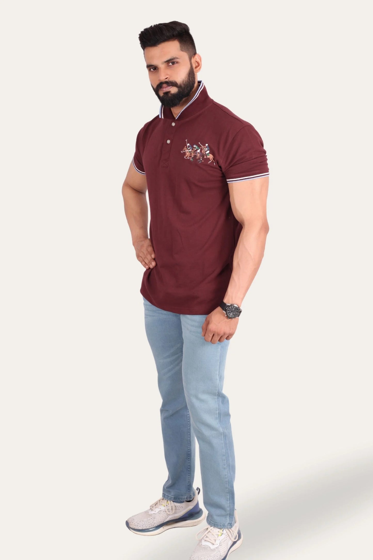 3 PONY POLO | MAROON