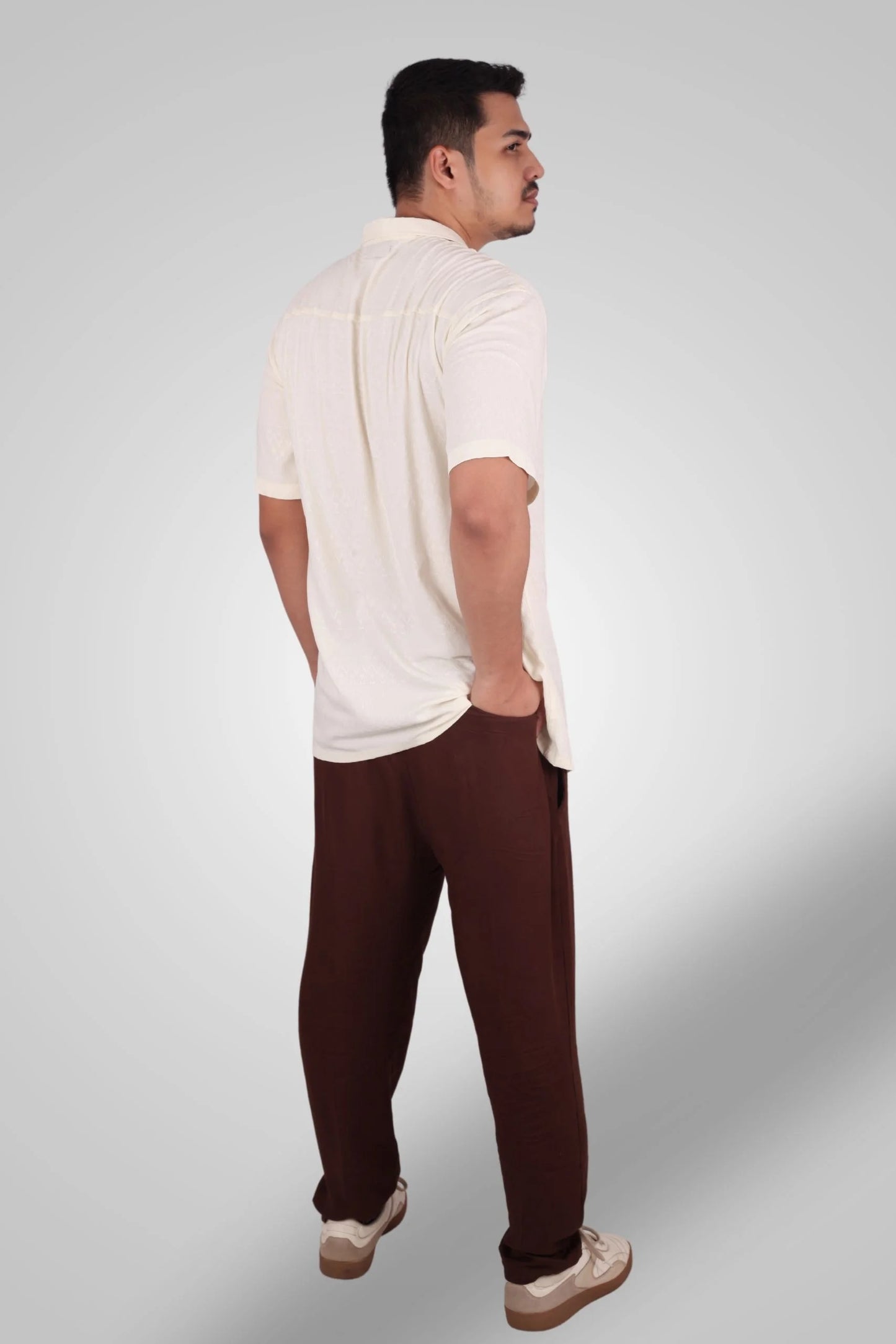 LINEN TEXTURED CUBAN | CREAM WHITE