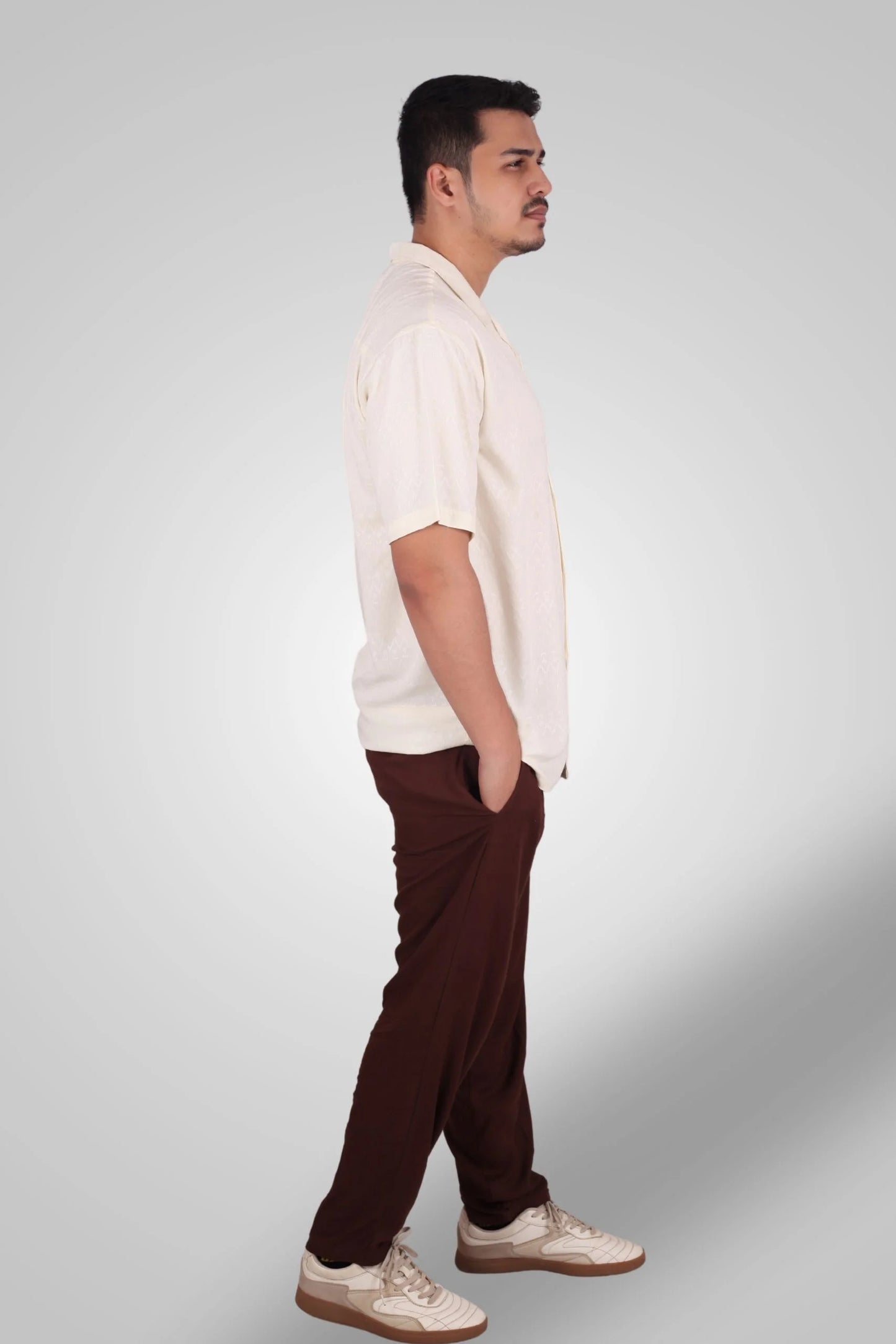 LINEN TEXTURED CUBAN | CREAM WHITE