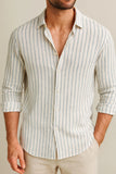 LINEN STRIPED SHIRT | BLUE/WHITE