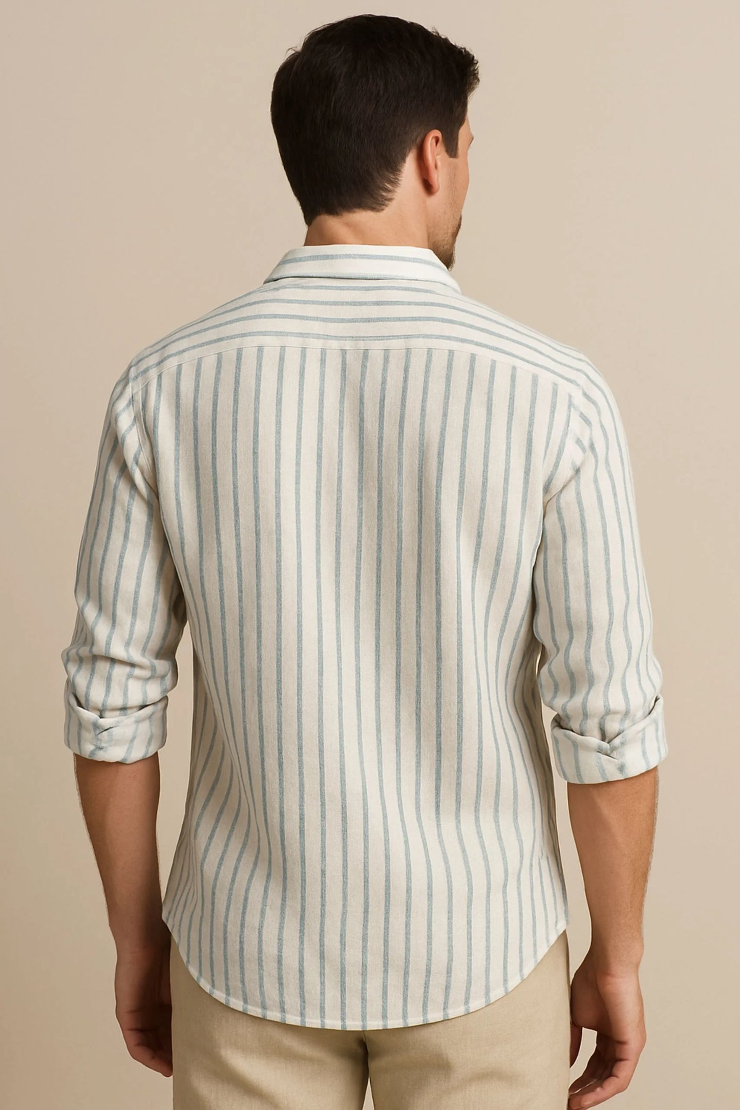 LINEN STRIPED SHIRT | BLUE/WHITE