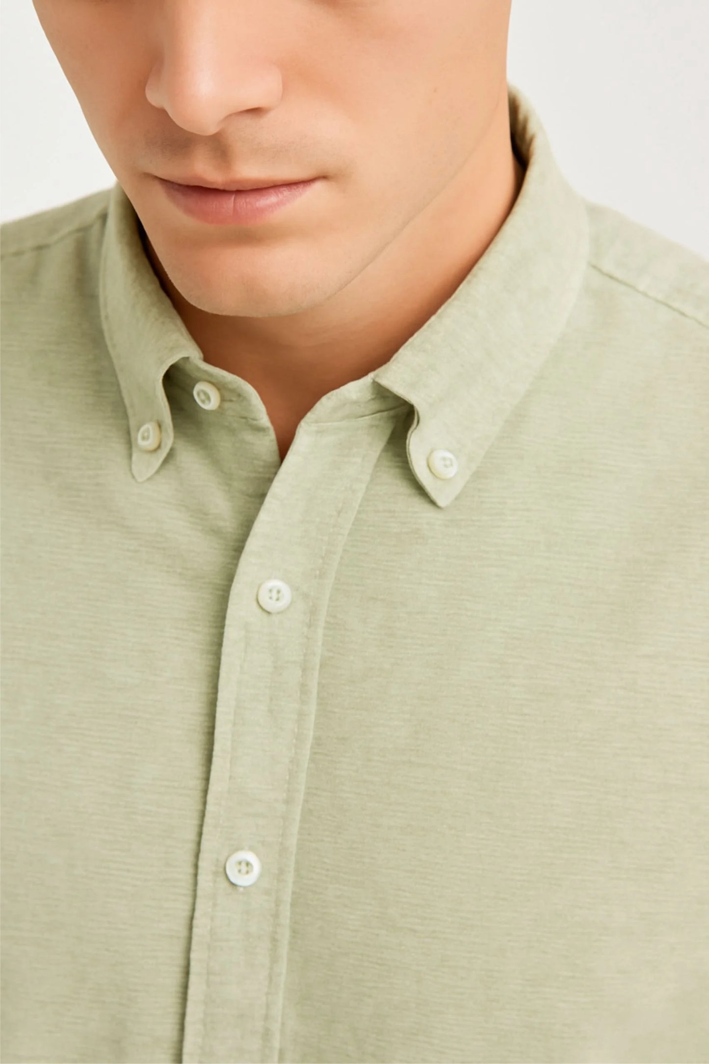 LINEN SHIRT | PISTACHIO GREEN