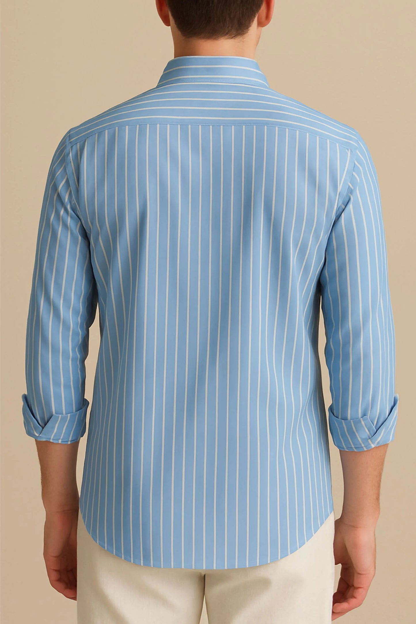 STRIPED SHIRT | LIGHT BLUE/WHITE