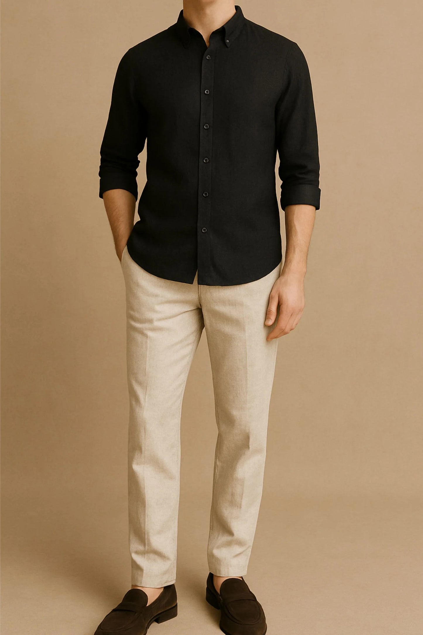 LINEN SHIRT | BLACK