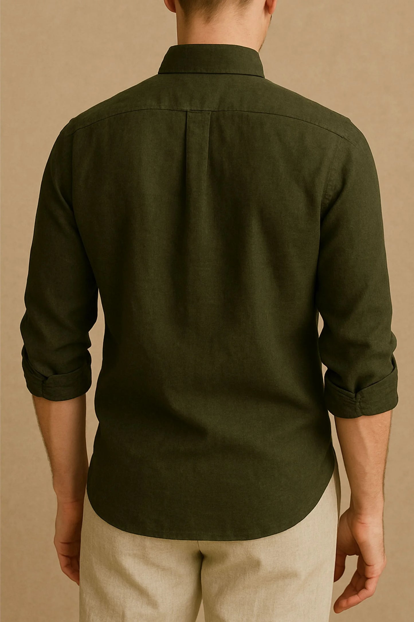 LINEN SHIRT | OLIVE GREEN