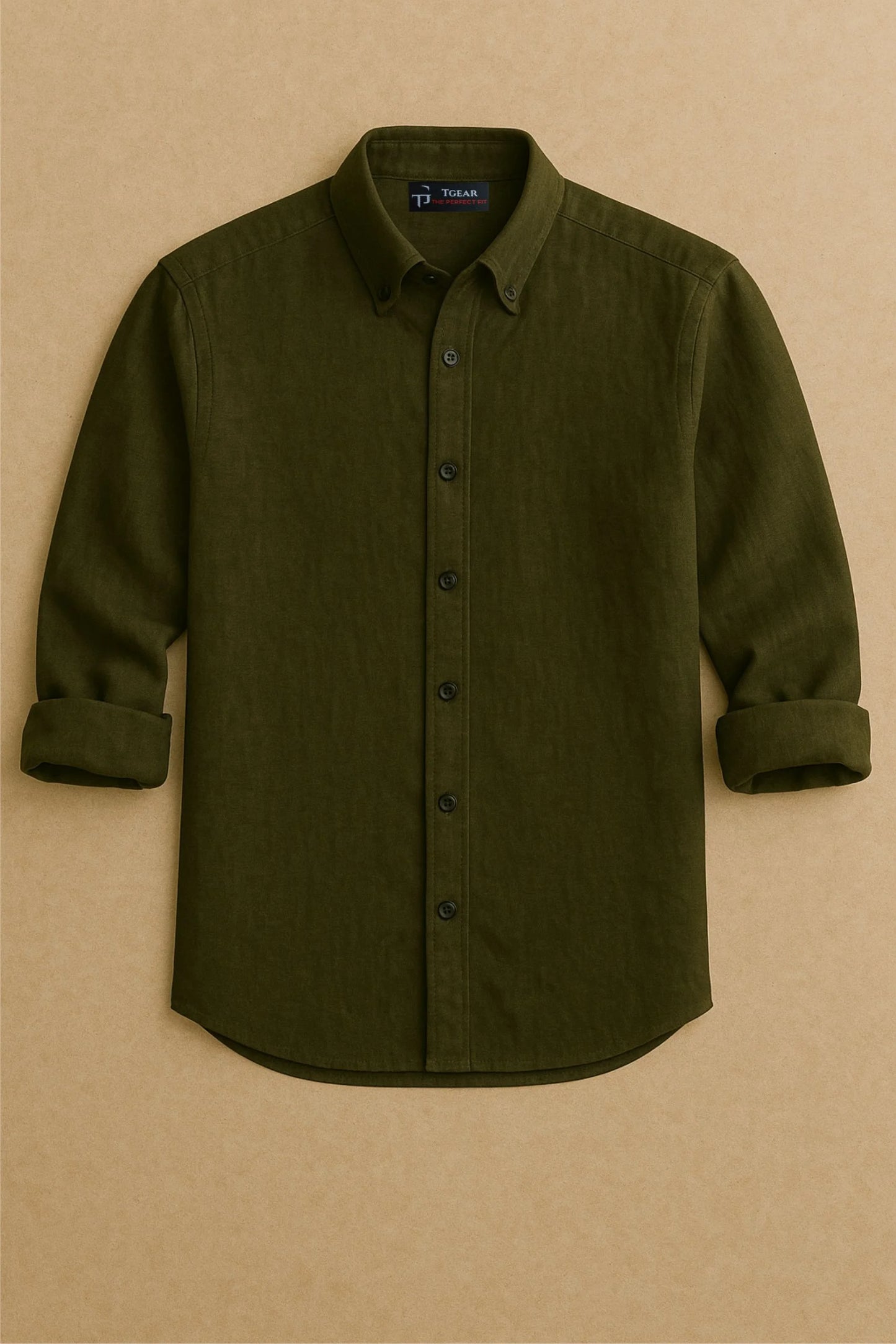 LINEN SHIRT | OLIVE GREEN