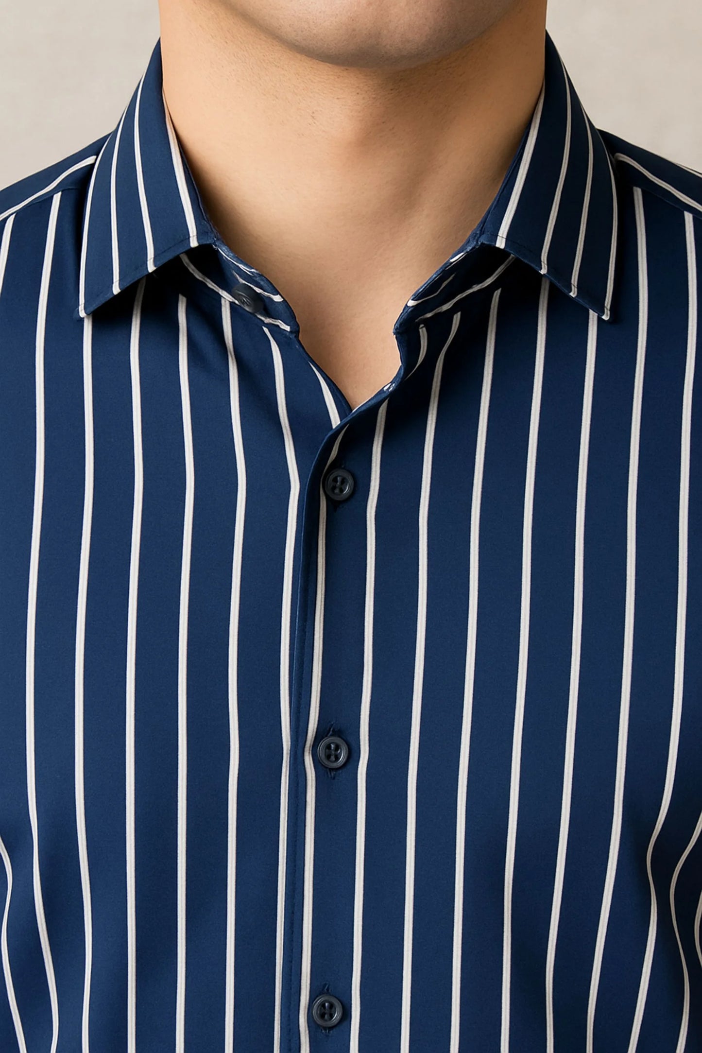 STRIPPED SHIRT | NAVY/WHITE