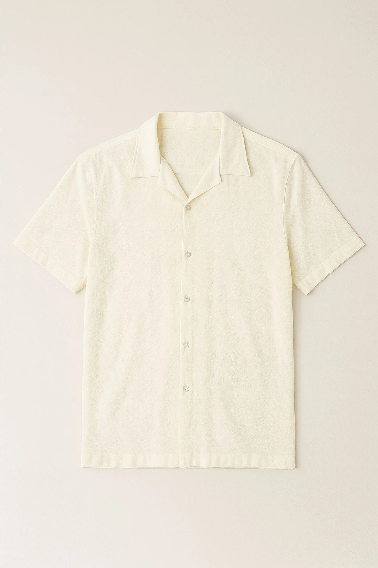 LINEN TEXTURED CUBAN | CREAM WHITE