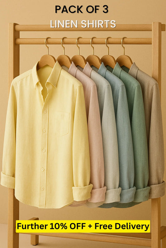 PACK OF 3 | LINEN SHIRTS
