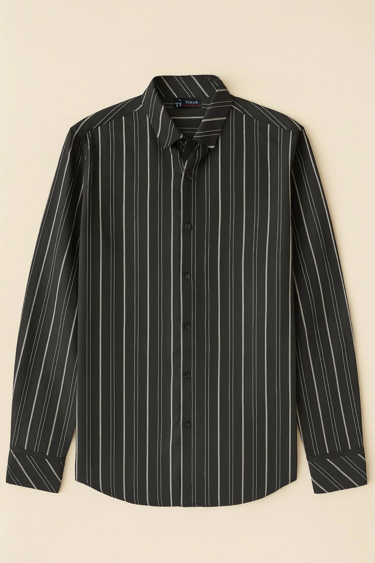 STRIPPED SHIRT | BLACK/SILVER
