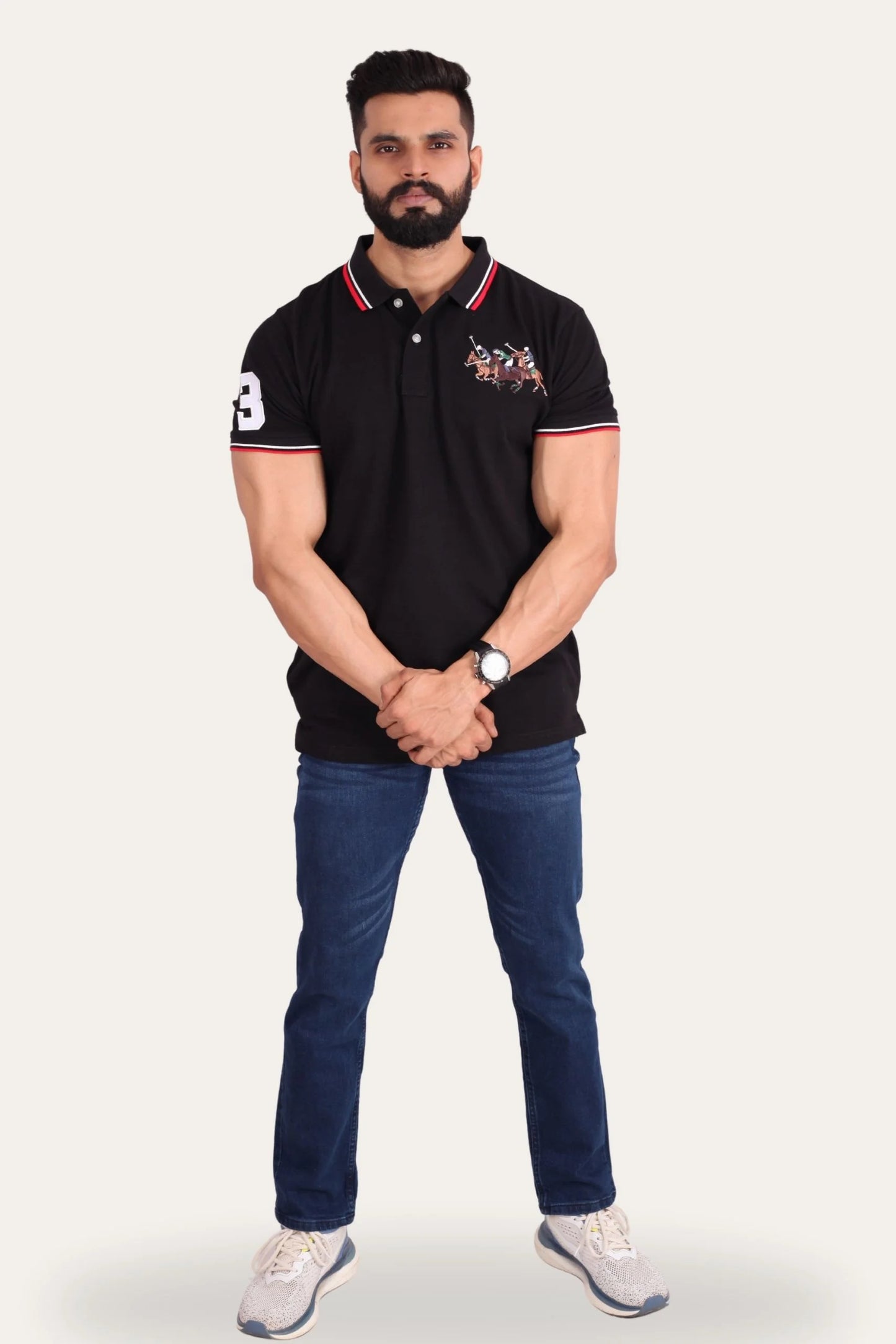 3 PONY POLO | BLACK