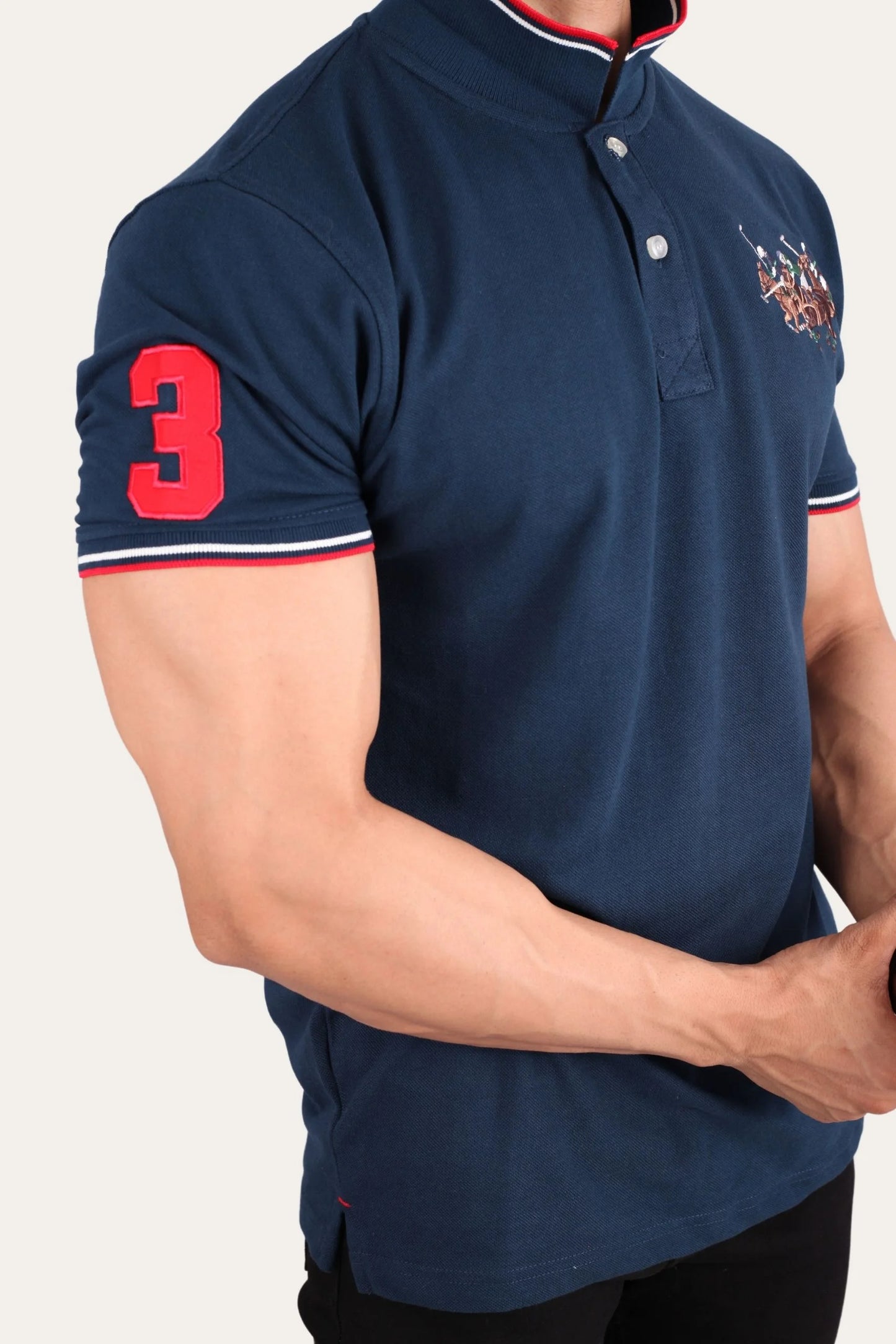 3 PONY POLO | MID BLUE