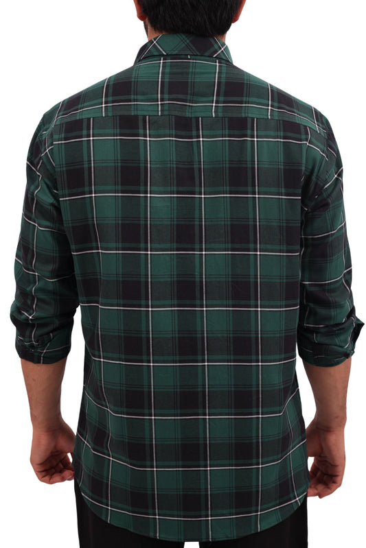 CHECKERED SHIRT | GREEN / BLACK